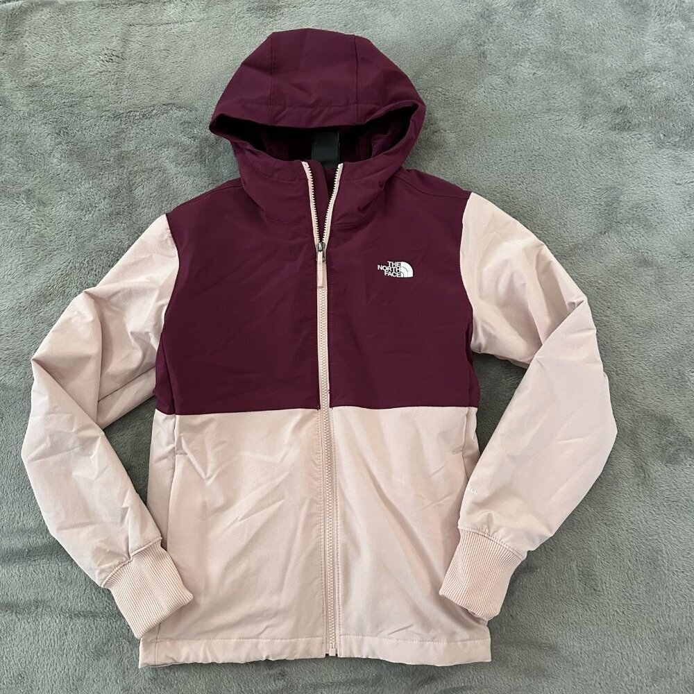 The North Face Jacket Womens SMALL Shelbe Raschel Full Zip Hoodie Windwall Pink